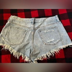 Classic denim cutoffs featured.